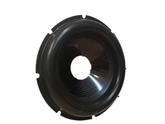 12″ Carbon Fiber Subwoofer Cone With Big Roll Surround Fits 3" Voice Coil