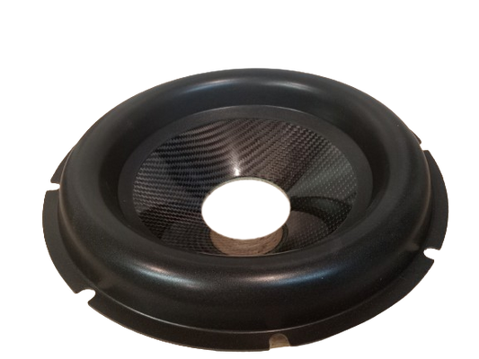 12″ Carbon Fiber Subwoofer Cone With Big Roll Surround Fits 3" Voice Coil