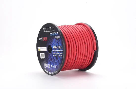 COBALT 4-GAUGE 100FT CCA WIRE ROLL - RED