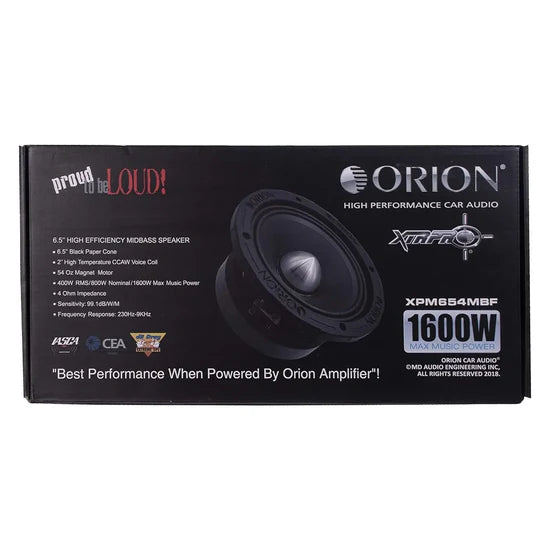 ORION XTR PRO XPM654MBF  6.5" Midbass Speaker 4ohm