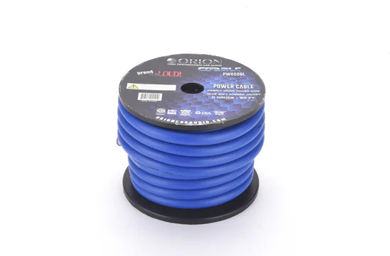 COBALT 0-GAUGE 50FT CCA WIRE ROLL - BLUE