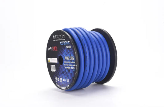 COBALT 0-GAUGE 50FT CCA WIRE ROLL - BLUE