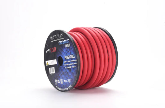 COBALT 0-GAUGE 50FT CCA WIRE ROLL - RED