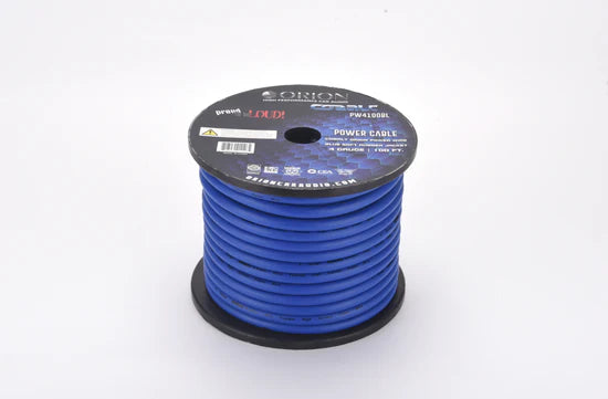 COBALT 4-GAUGE 100FT CCA WIRE ROLL - BLUE